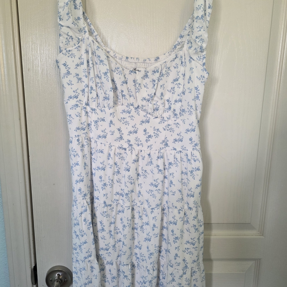 Hollister Blue Floral Print Top